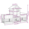 Grauer Kaninchenstall Vallie 170x63x113cm (Kiefer)