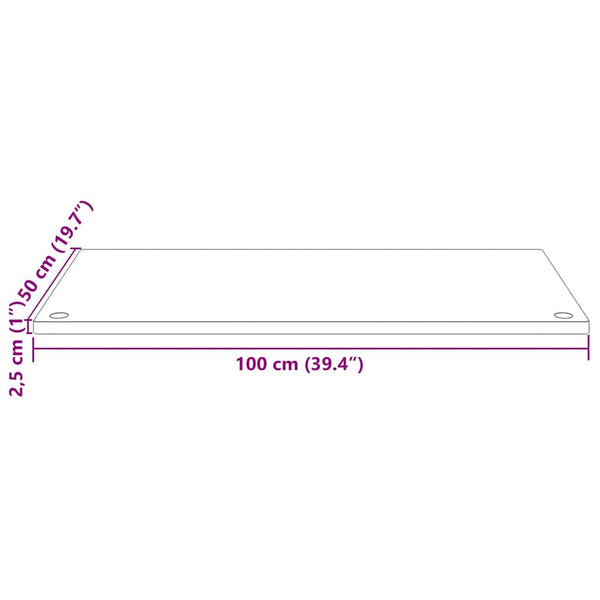 Tischplatte Ascenel 100x50x2,5cm (Kiefer)
