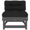 Graues mittleres Sofa mit Kissen Baubec (Kiefer)