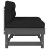 Graues mittleres Sofa mit Kissen Baubec (Kiefer)