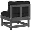 Graues mittleres Sofa mit Kissen Baubec (Kiefer)