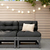 Graues mittleres Sofa mit Kissen Baubec (Kiefer)
