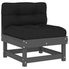 Graue Mittelsofas mit Kissen Baubec (2 Stk Kiefer)