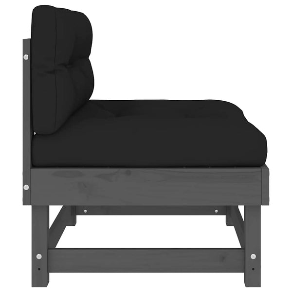 Graue Mittelsofas mit Kissen Baubec (2 Stk Kiefer)