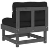 Graue Mittelsofas mit Kissen Baubec (2 Stk Kiefer)