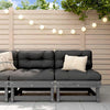 Graue Mittelsofas mit Kissen Baubec (2 Stk Kiefer)