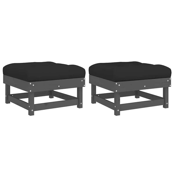 Graues Außensofa mit Kissen Baubec (2 Stück Kiefer)