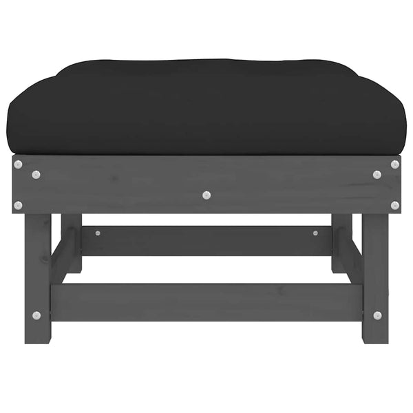 Graues Außensofa mit Kissen Baubec (2 Stück Kiefer)