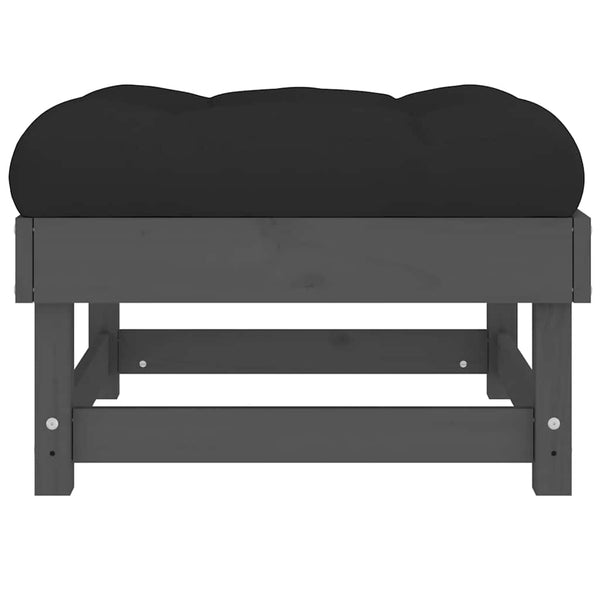 Graues Außensofa mit Kissen Baubec (2 Stück Kiefer)
