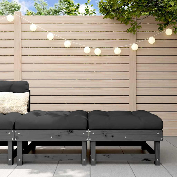 Graues Außensofa mit Kissen Baubec (2 Stück Kiefer)