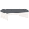 Weißer Outdoor-Pouf Hassouneh 120x80cm (Kiefer)