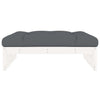 Weißer Outdoor-Pouf Hassouneh 120x80cm (Kiefer)