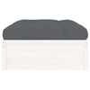 Weißer Outdoor-Pouf Hassouneh 120x80cm (Kiefer)