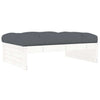 Weißer Outdoor-Pouf Hassouneh 120x80cm (Kiefer)