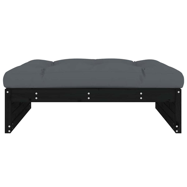 Schwarzer Outdoor-Hocker Hassouneh 120x80cm (Kiefer)