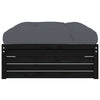Schwarzer Outdoor-Hocker Hassouneh 120x80cm (Kiefer)
