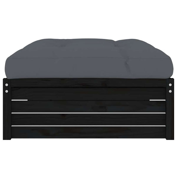 Schwarzer Outdoor-Hocker Hassouneh 120x80cm (Kiefer)