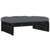 Schwarzer Outdoor-Hocker Hassouneh 120x80cm (Kiefer)
