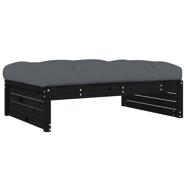 Schwarzer Outdoor-Hocker Hassouneh 120x80cm (Kiefer)