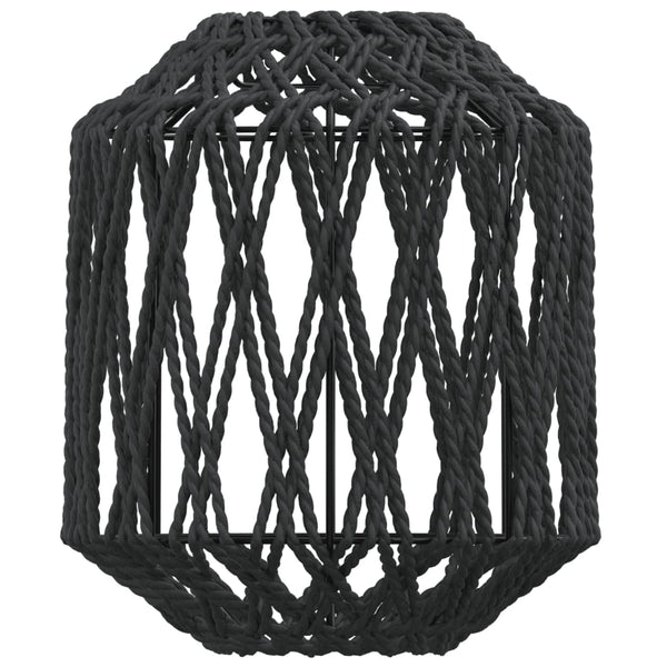 Schwarzer Lampenschirm Istrat Ø23x28cm (Eisen und Papier)