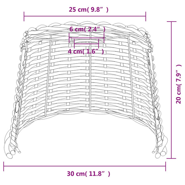 Brauner Lampenschirm Gherga Ø30x20cm (Weide)