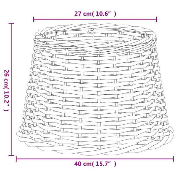 Weißer Lampenschirm Angell Ø40x26cm (Weide)