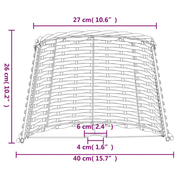 Weißer Lampenschirm Angell Ø40x26cm (Weide)