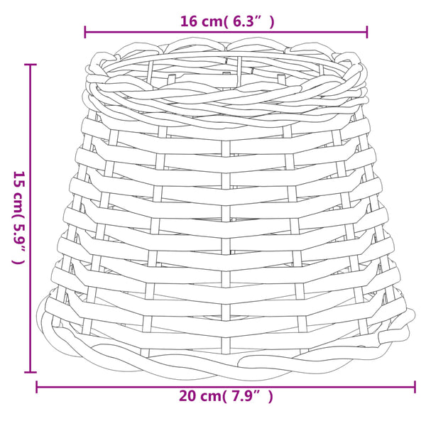 Brauner Lampenschirm Angell Ø20x15cm (Weide)