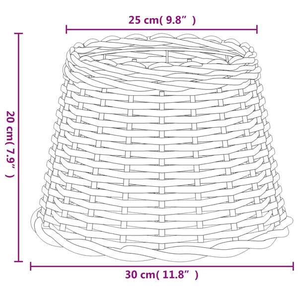 Brauner Lampenschirm Angell Ø30x20cm (Weide)