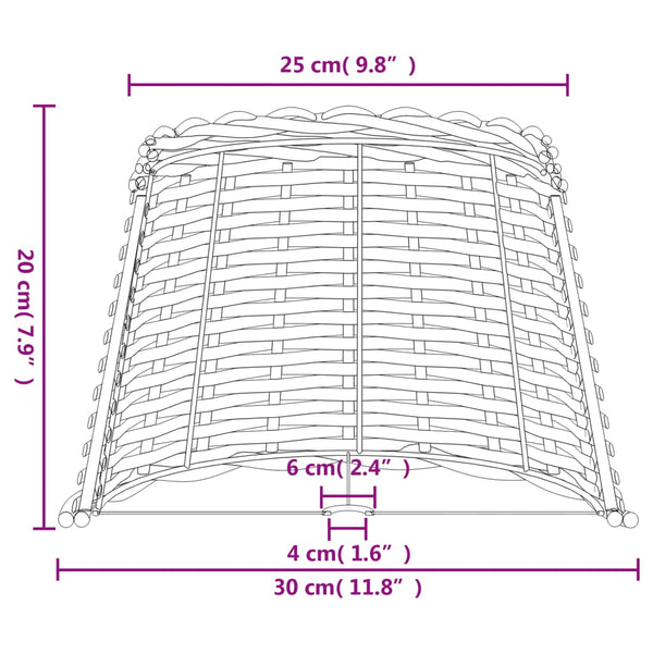 Brauner Lampenschirm Angell Ø30x20cm (Weide)