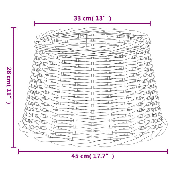 Brauner Lampenschirm Angell Ø45x28cm (Weide)