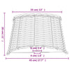 Brauner Lampenschirm Angell Ø45x28cm (Weide)