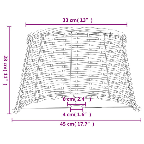 Brauner Lampenschirm Angell Ø45x28cm (Weide)