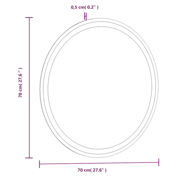 LED-Badspiegel Pohor 70cm (rund)