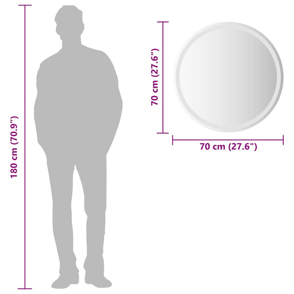LED-Badspiegel Pohor 70cm (rund)