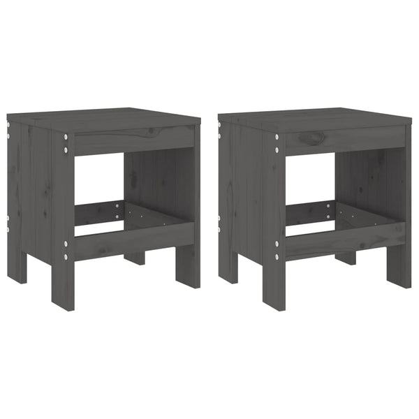 Graues Bistrotisch-Set Adria (3-teilig, Outdoor, Kiefer)