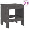 Graue Outdoor-Essgruppe Dorthea (5-teilig, Kiefer)
