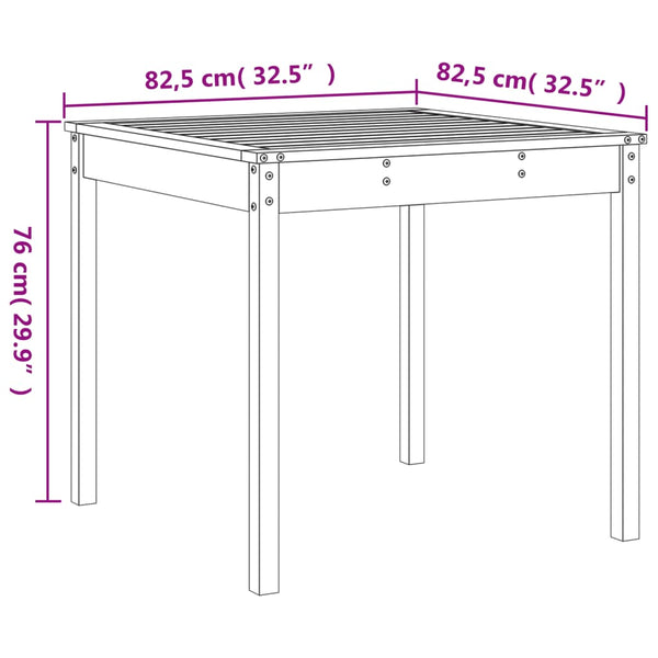 Graue Outdoor-Essgruppe Dorthea (5-teilig, Kiefer)