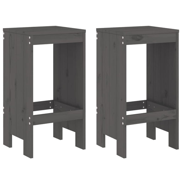 Graues Outdoor-Bar-Set Leigh (3-teilig, Kiefer)