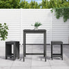 Graues Outdoor-Bar-Set Leigh (3-teilig, Kiefer)