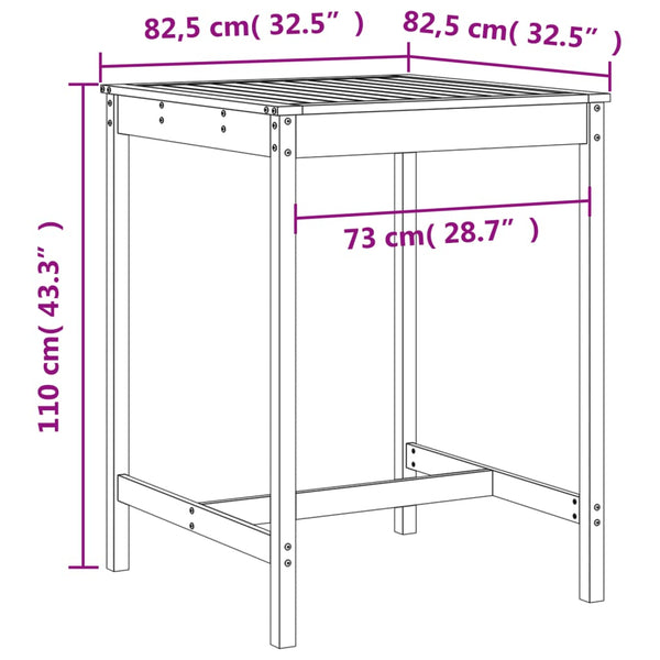 Outdoor-Bar-Set Napolion (3-teilig, Douglasie)