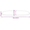Tischplatte Avia 60x30x2,5cm (Kiefer oval)