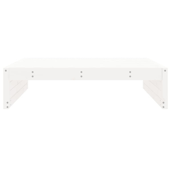 Weißer Outdoor-Pouf Teonia 120x80cm (Kiefer)