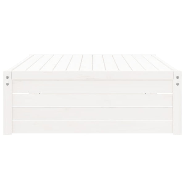 Weißer Outdoor-Pouf Teonia 120x80cm (Kiefer)