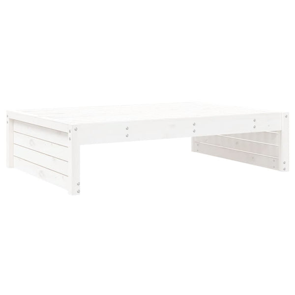 Weißer Outdoor-Pouf Teonia 120x80cm (Kiefer)