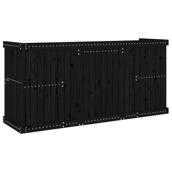 Balkonset Columbus Schwarz (2-Sitzer, Kiefer)