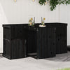 Balkonset Columbus Schwarz (2-Sitzer, Kiefer)