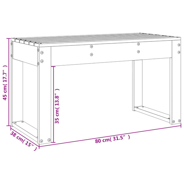 Gartenbank Geoff 80x38x45cm (Kiefer)