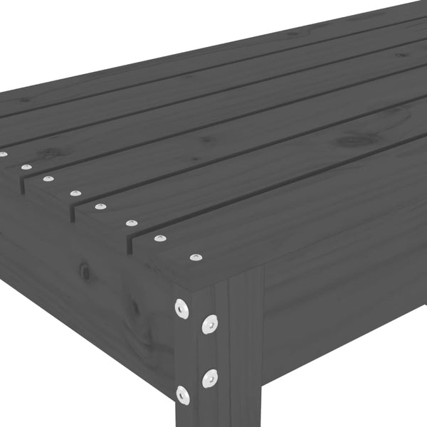 Graue Gartenbank Geoff 110x38x45cm (Kiefer)