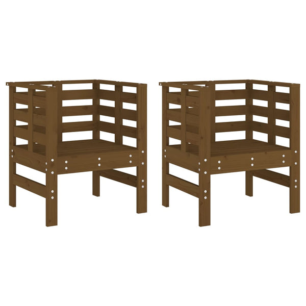 Honigbraune Gartenstühle Ridge 61,5x53x71cm (2 St., Kiefer)